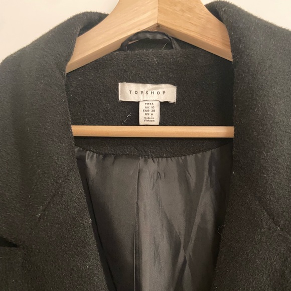 Topshop Oversized Statement Double Breasted Coat in size 6 Tall - Picture 3 of 6